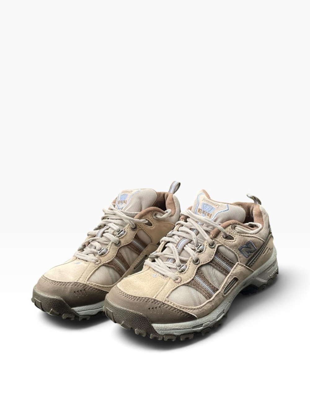 New Balance 644 Brown Tan Suede Hiking Trail Shoes Women's Size 6.5 B